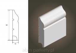 Listwa MDF biała 80x16mm Atena Plus